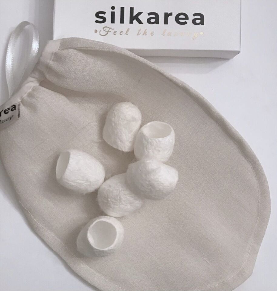 Doğal Cilt Bakım Seti Beauty Set, İpek Kese ve İpek Koza Peeling